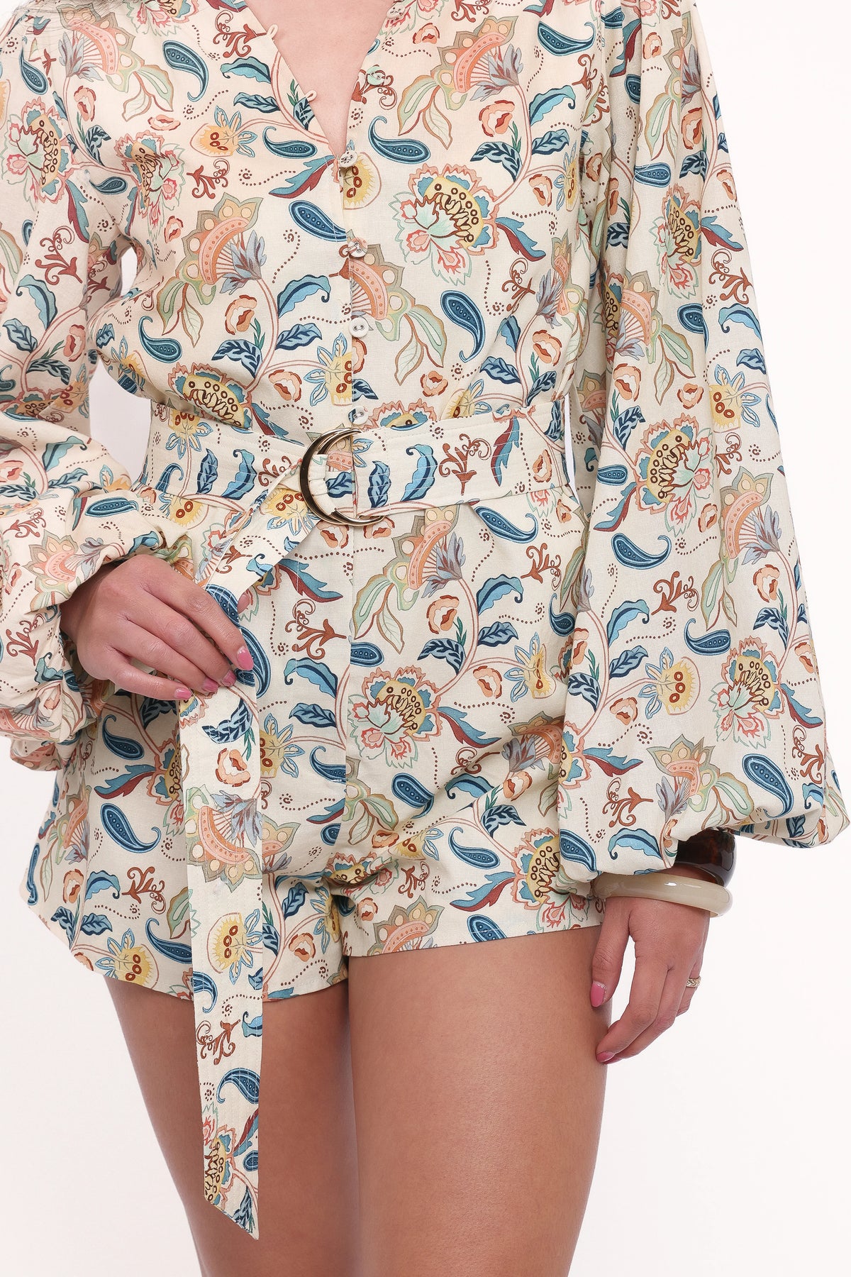 Soul Belted Romper Paisley