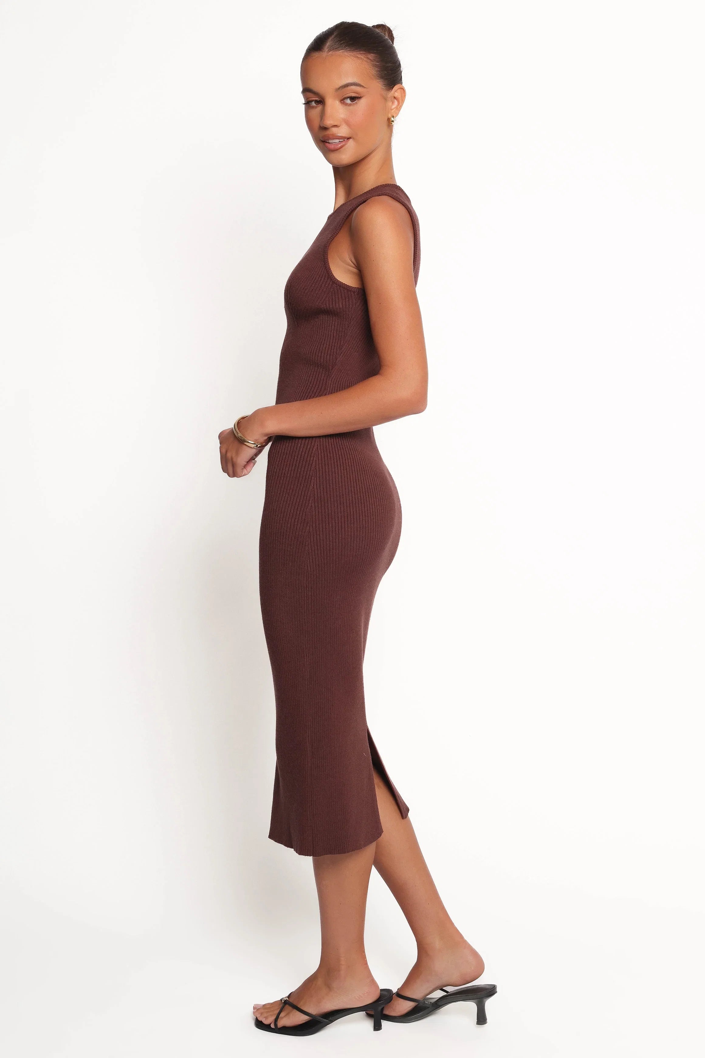 Hollis Midi Dress Chocolate