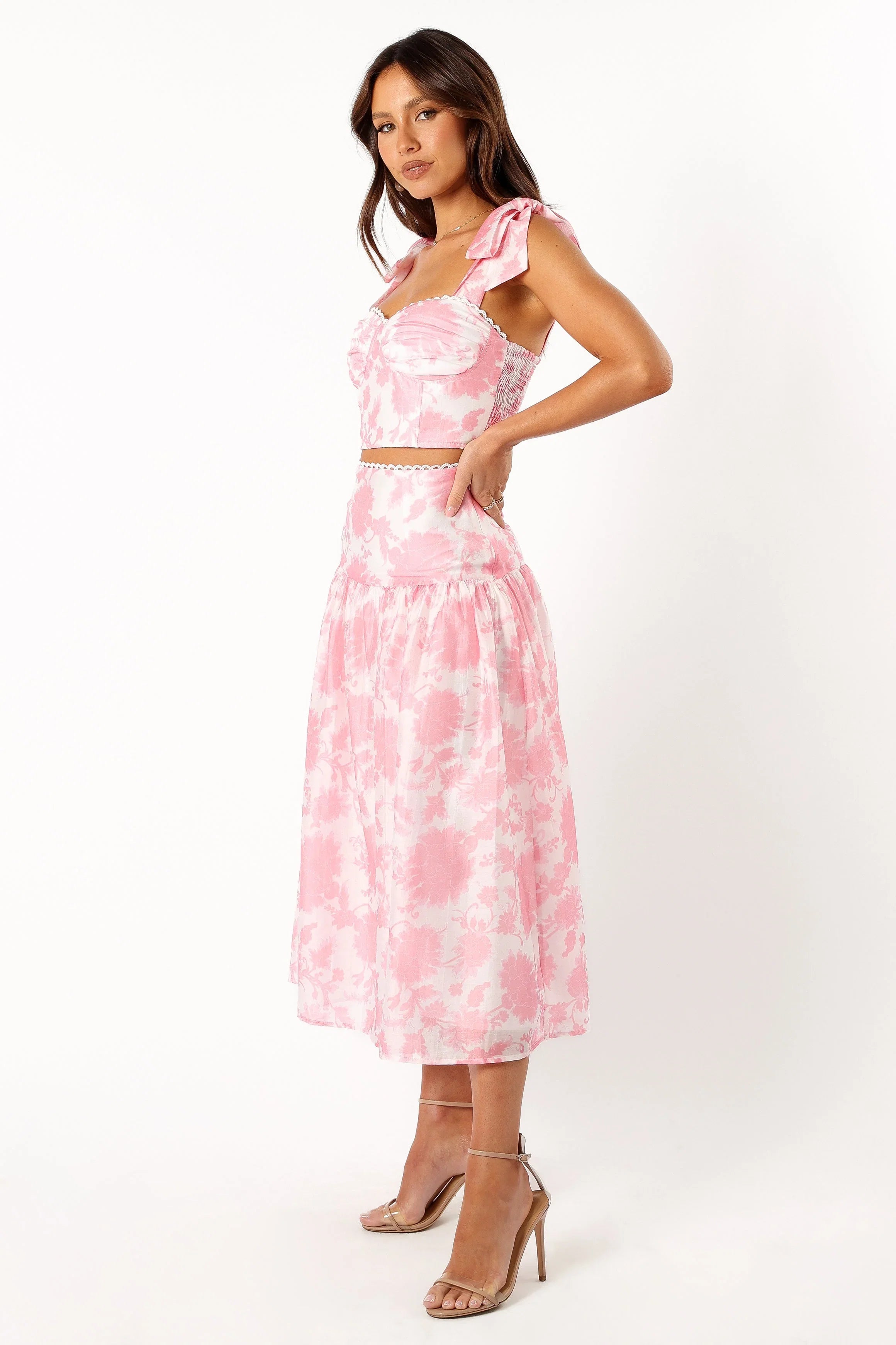 Elle Two Piece Set Pink Floral