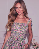 Petal Poise Fit And Flare Midi Dress