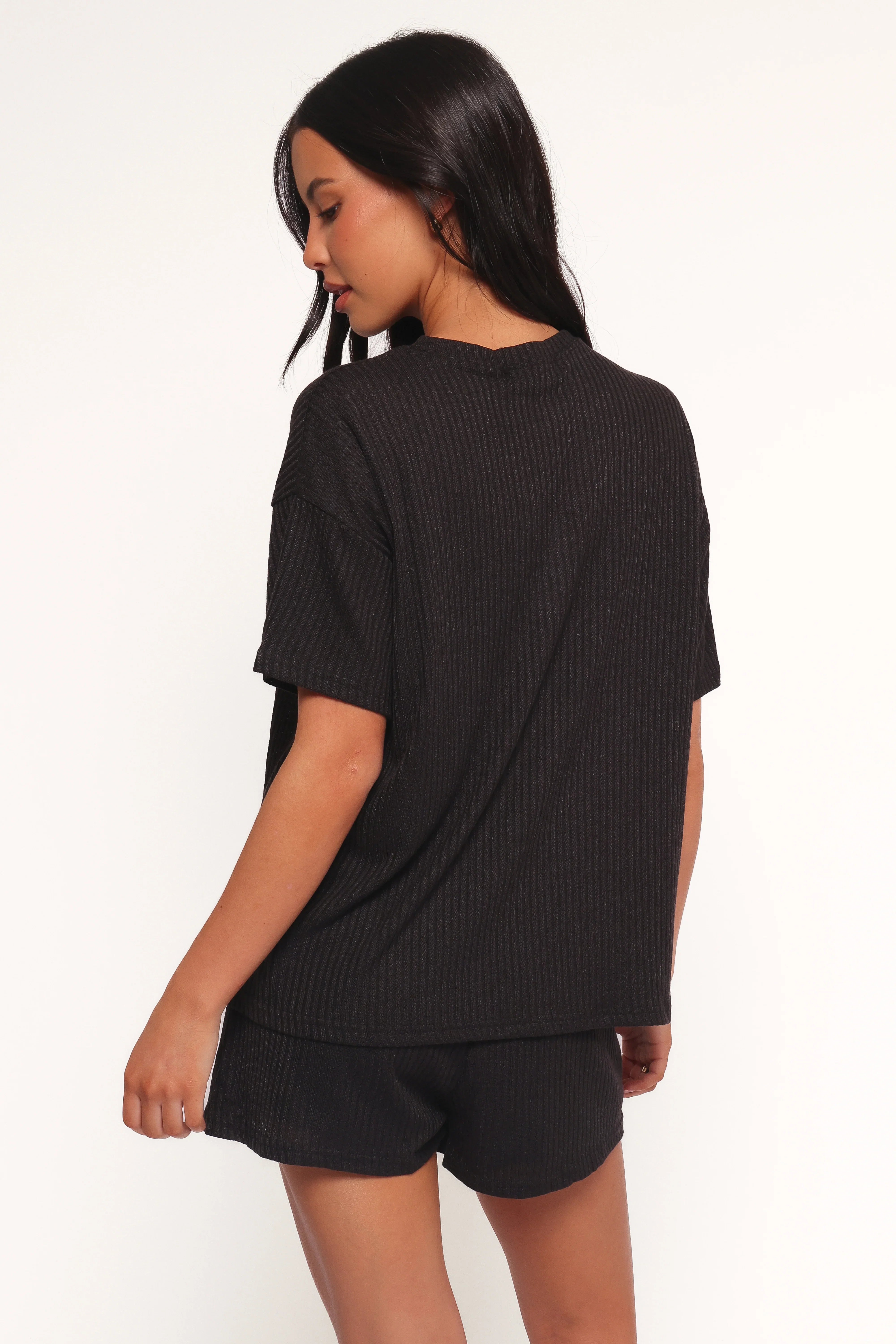 Granger Knit Short Set Black