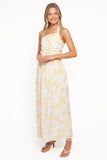 Jemma Halter Maxi Dress Yellow Floral