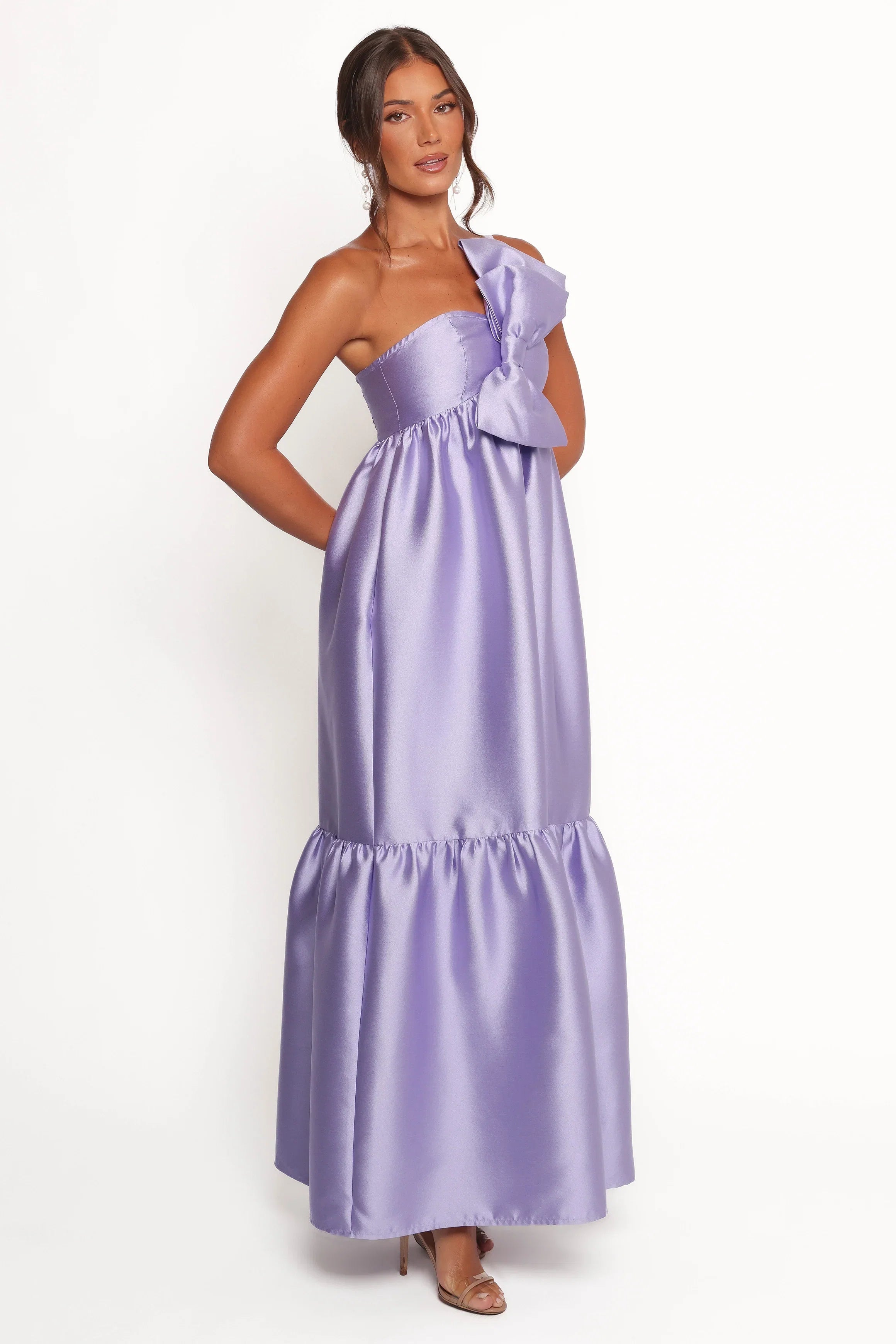 Betina Bow Front Maxi Dress Lilac