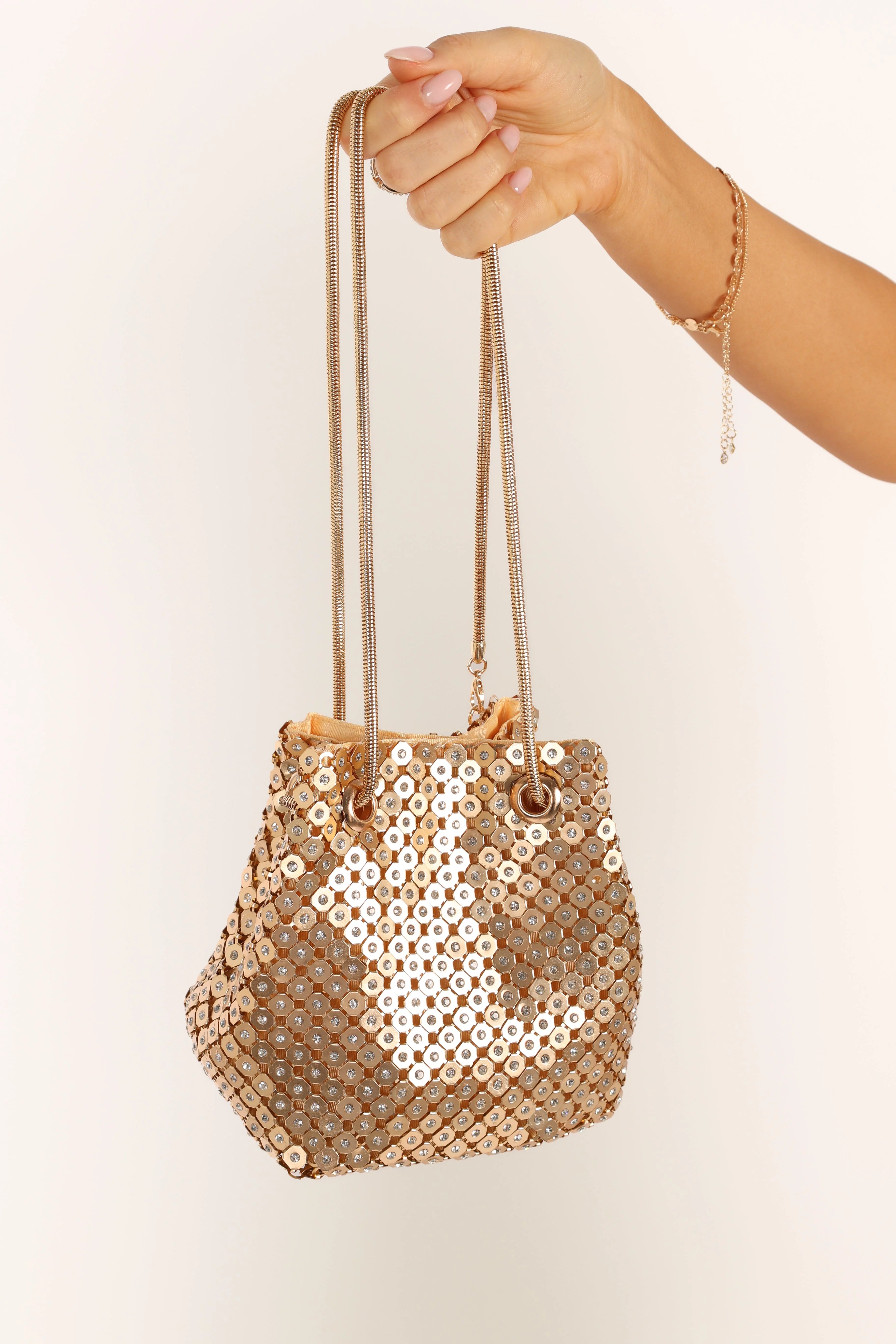 Valentina Embellished Bag Gold