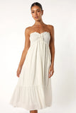 Dayton Strapless Midi Dress White