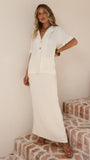 Razi Maxi Skirt Ivory