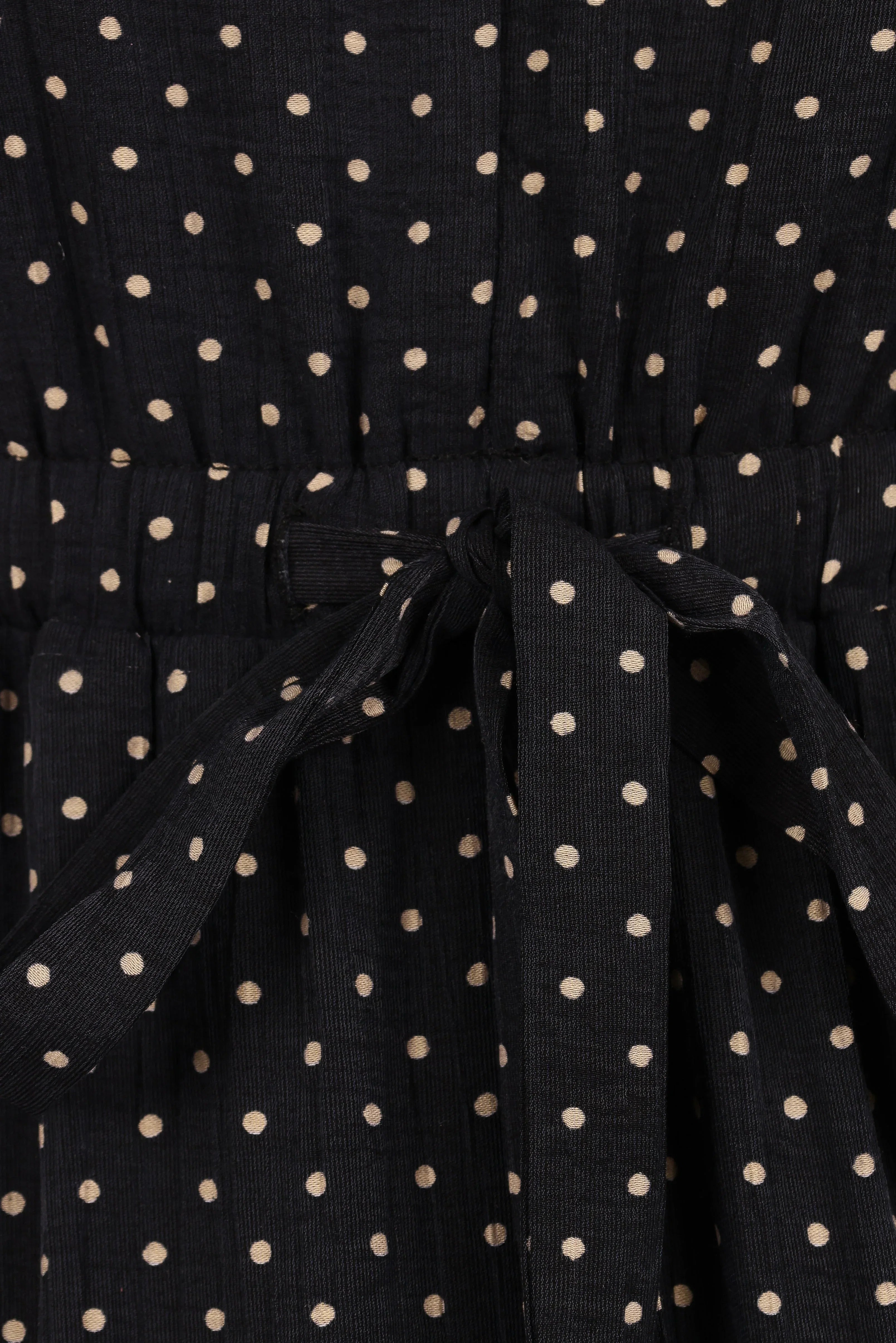 Moscow Midi Dress Black Polka Dot