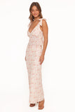 Giarda Maxi Skirt Peach Ditsy Floral