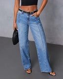 Mellorie Rigid Pintuck Straight Leg Jeans