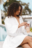 Daisy Long Sleeve Mini Dress White