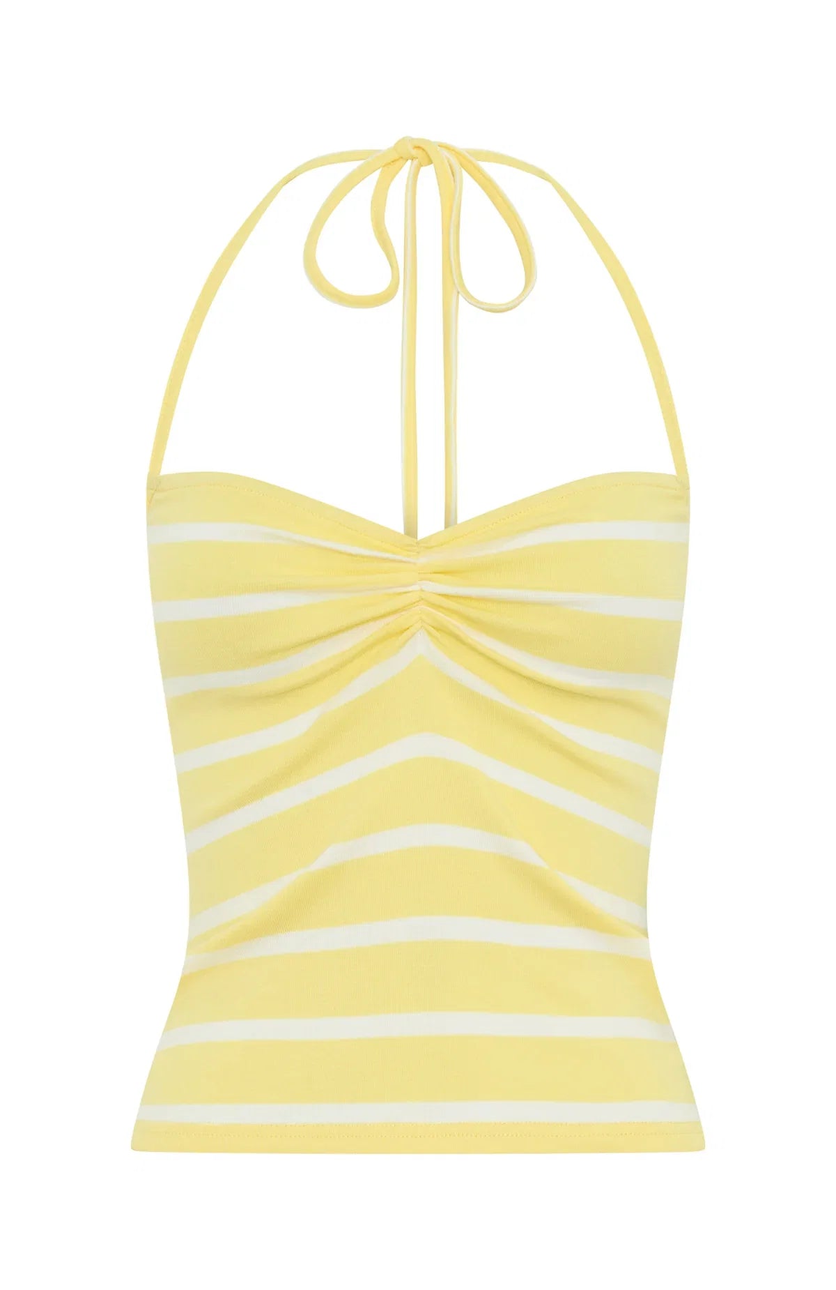 You Said Forever Halter Top Lemon Stripe