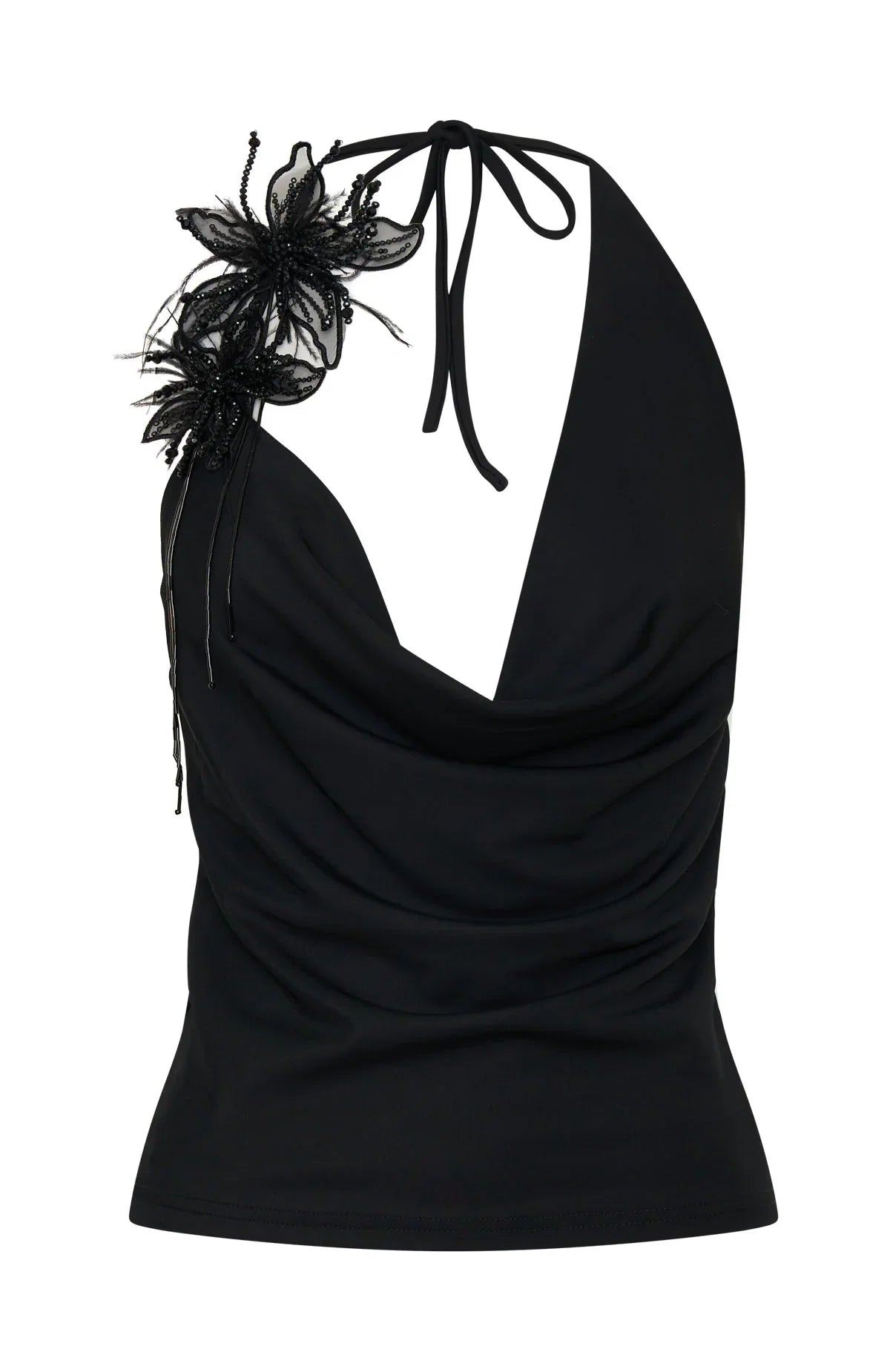 Rave Crave Halter Top Black