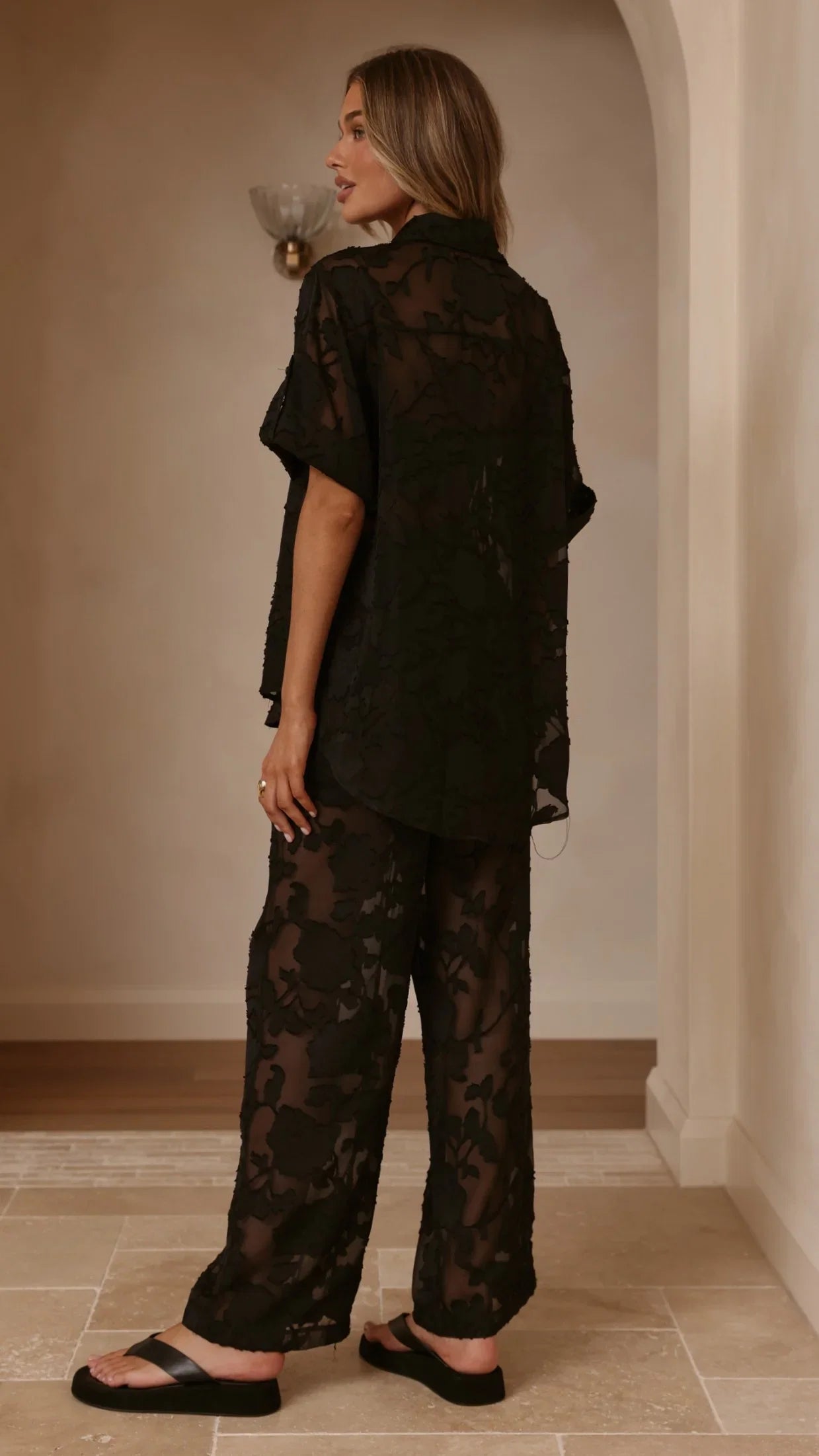 Mollie Lace Pants Black