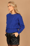 Liv Chain Detail Knit Sweater Blue