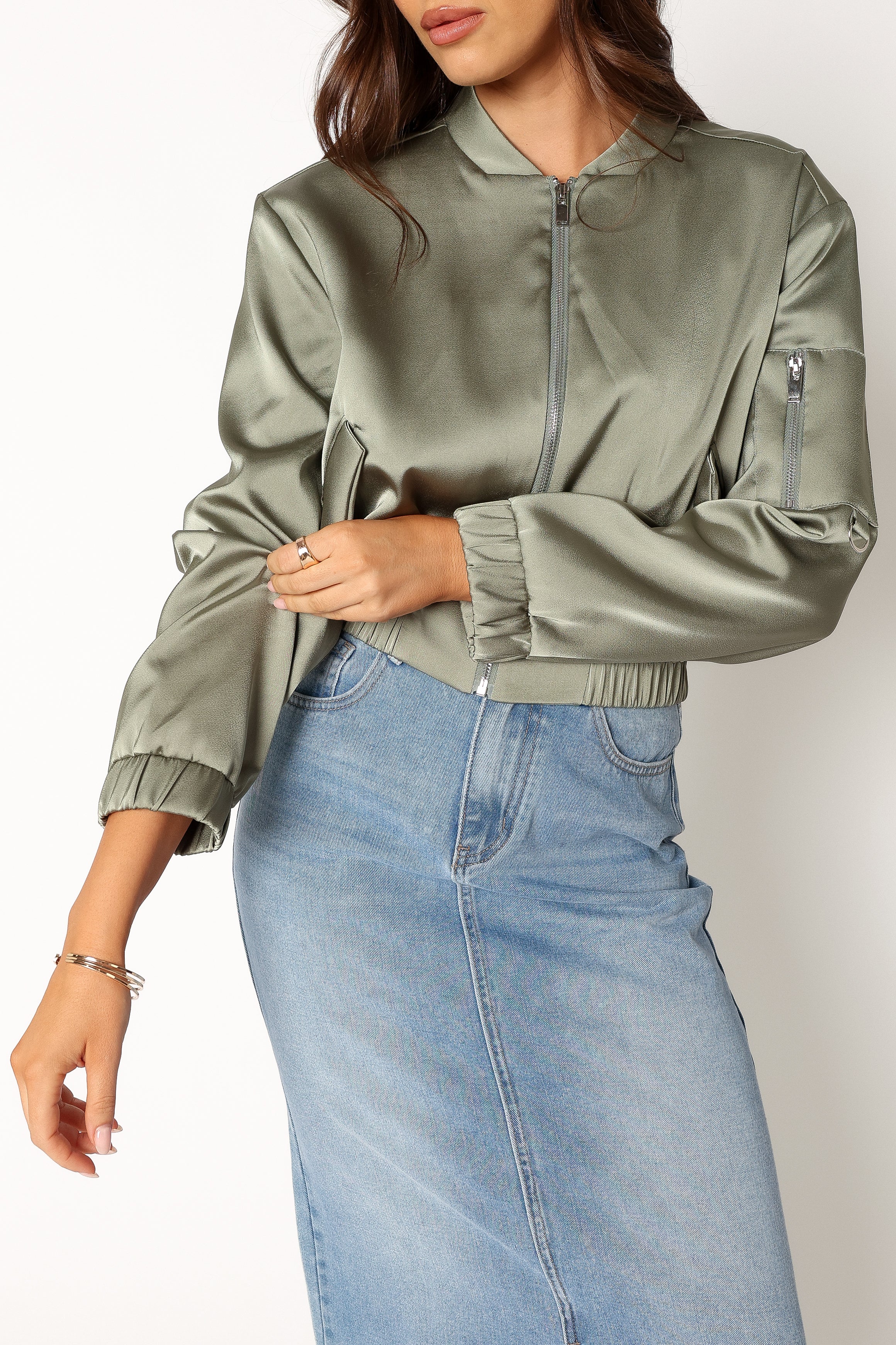 Kyra Bomber Jacket Sage