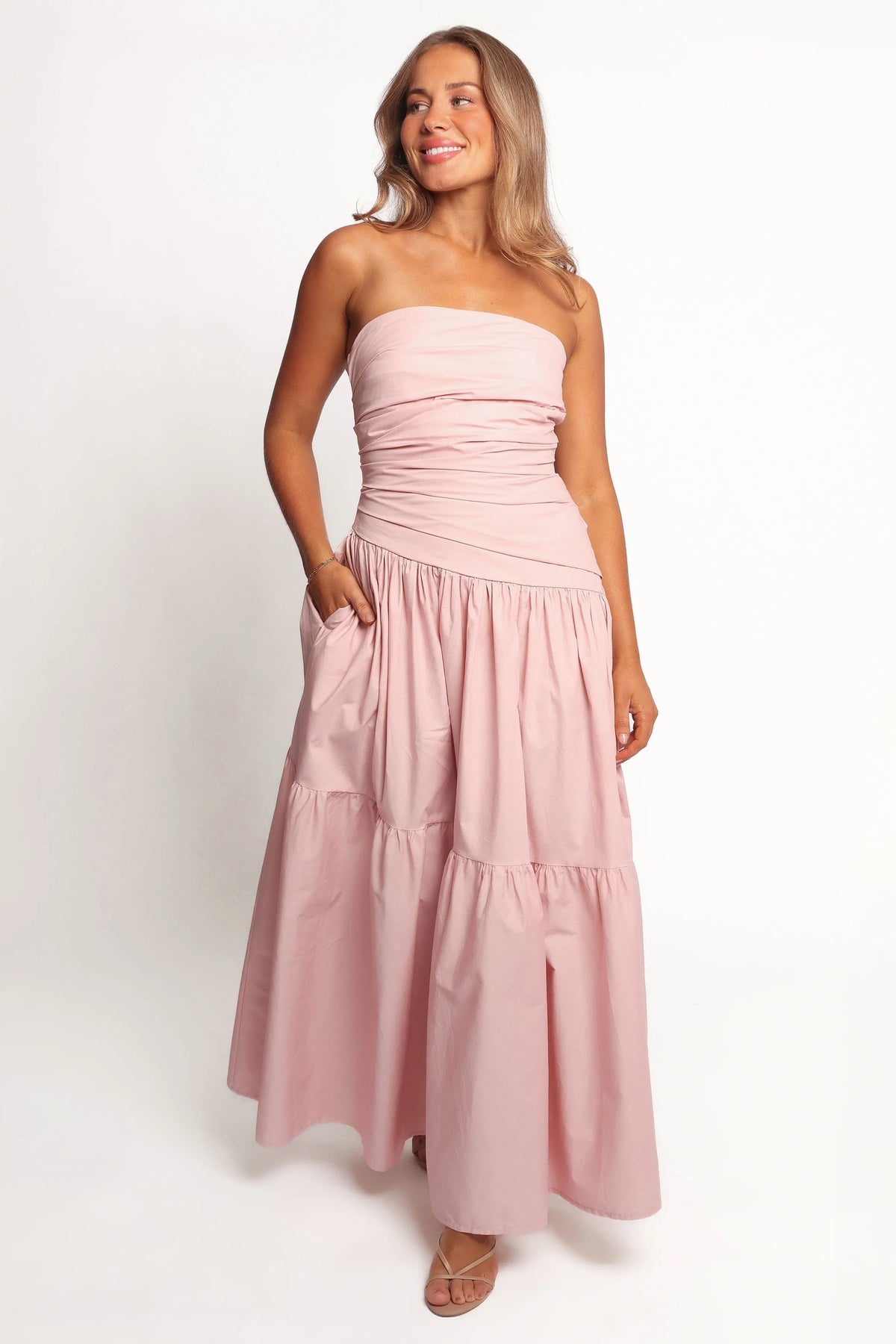 Blanche Strapless Maxi Dress Orchid