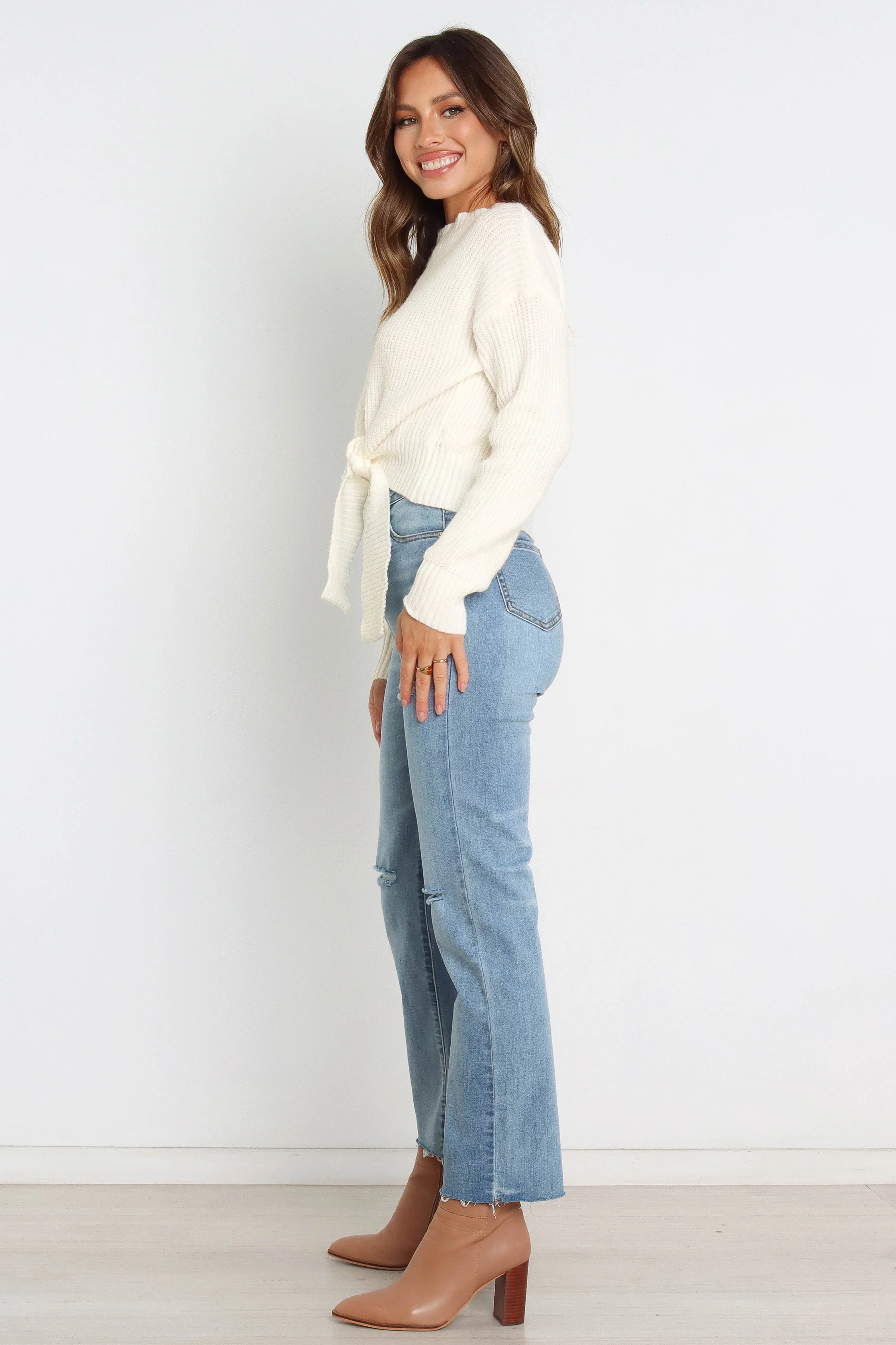 Captivate Knit Sweater Cream