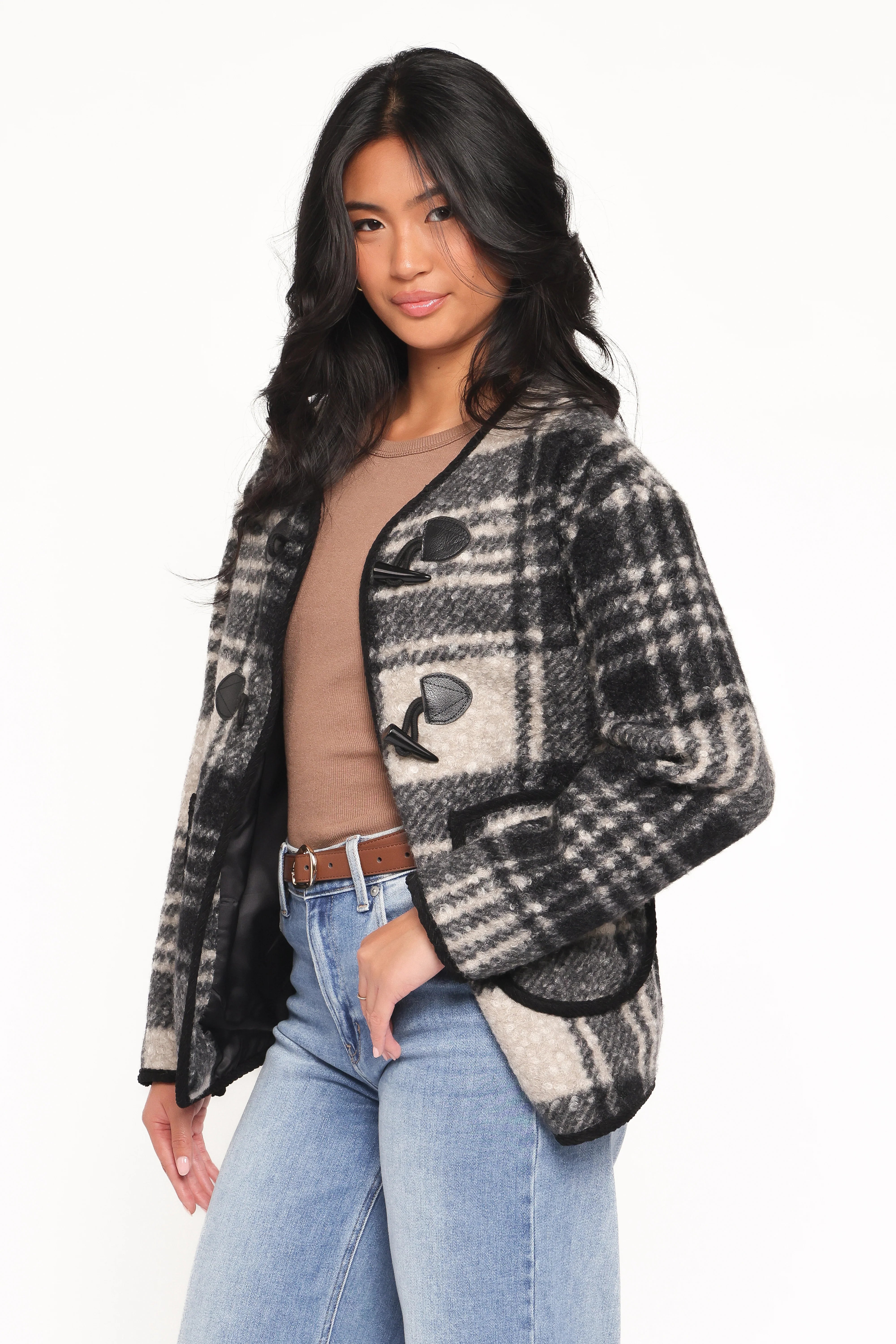 Austin Plaid Jacket Black