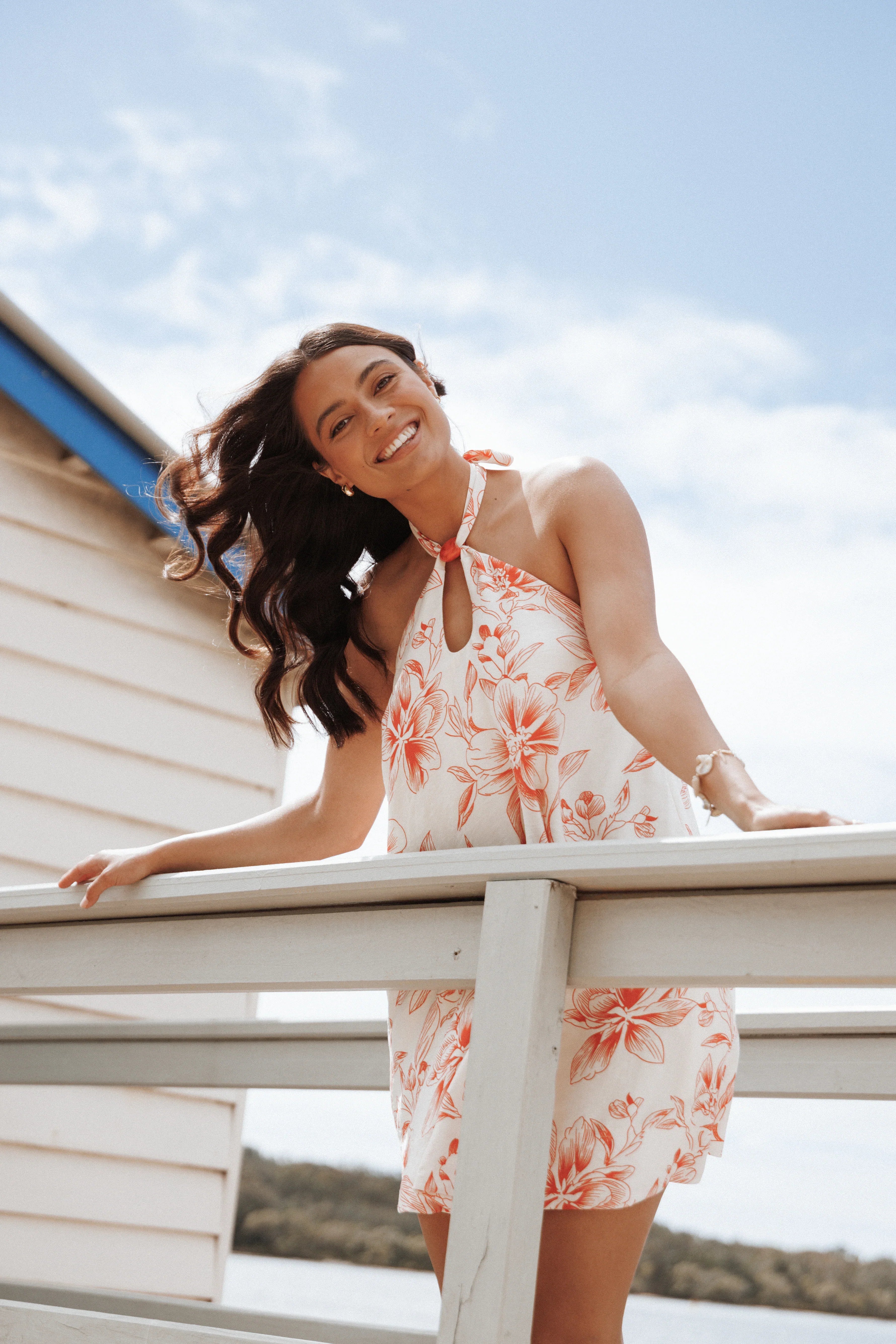 Elira Mini Dress Red Floral