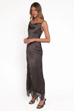Jeneva Lace Midi Dress Brown