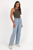 Ari Ribbed Tank Top Olive