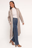Katia Contrast Trim Coatigan Beige