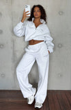 Test Drive Wide Leg Sweatpants Grey Marle