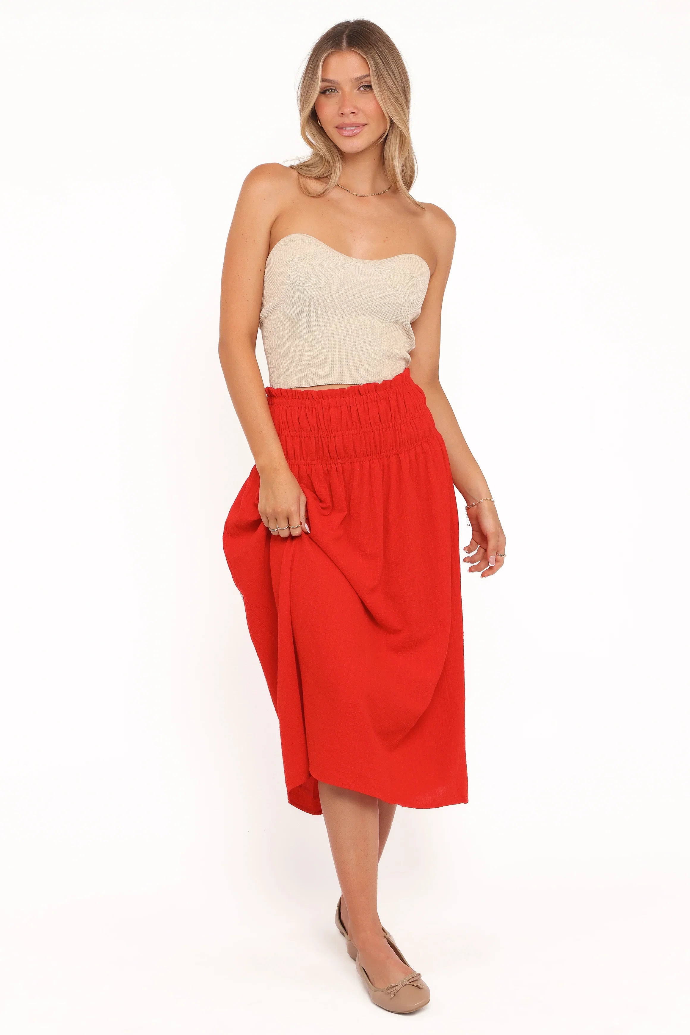 Mattea Maxi Skirt Red