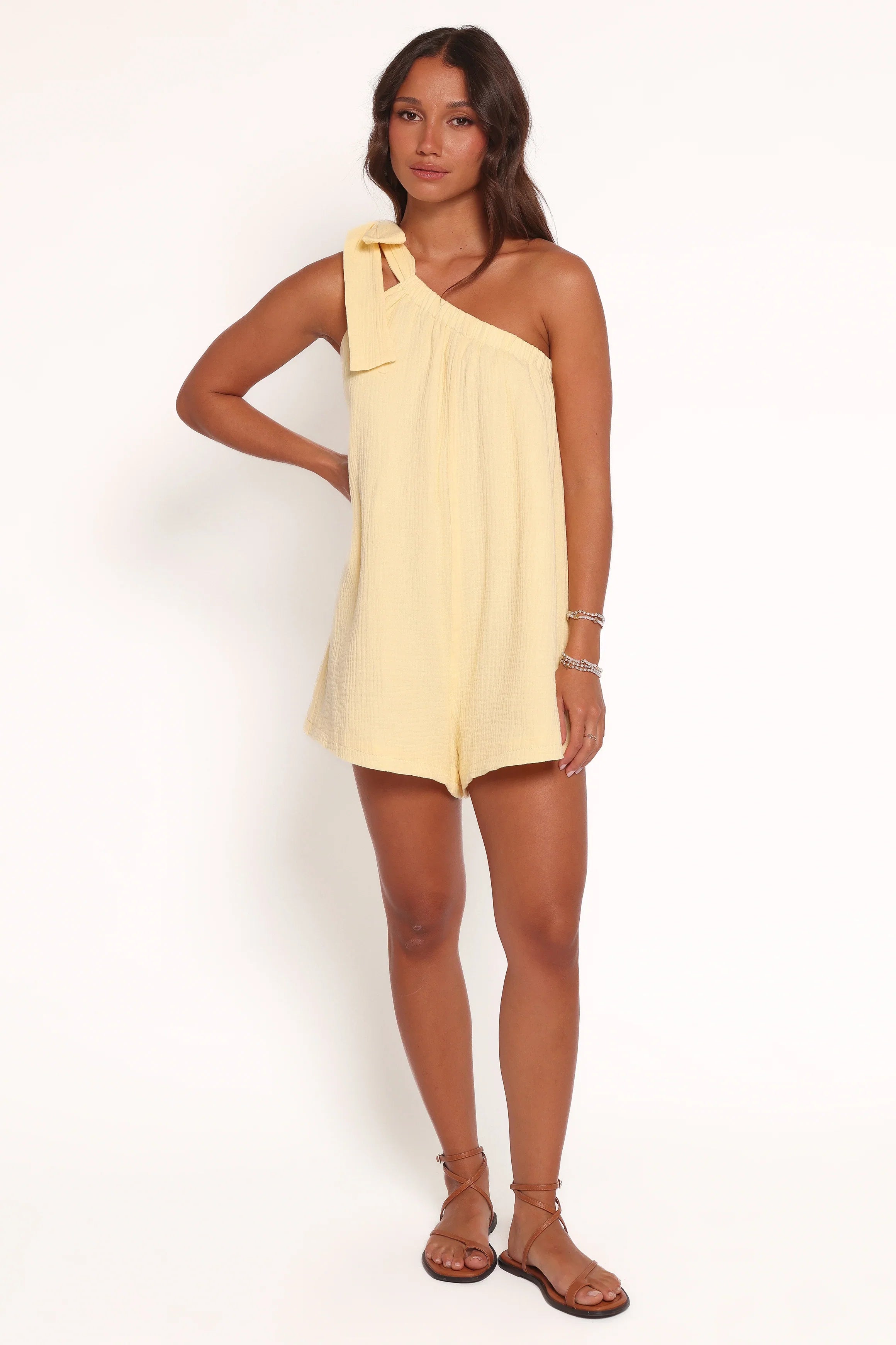 Miffy One Shoulder Romper Yellow