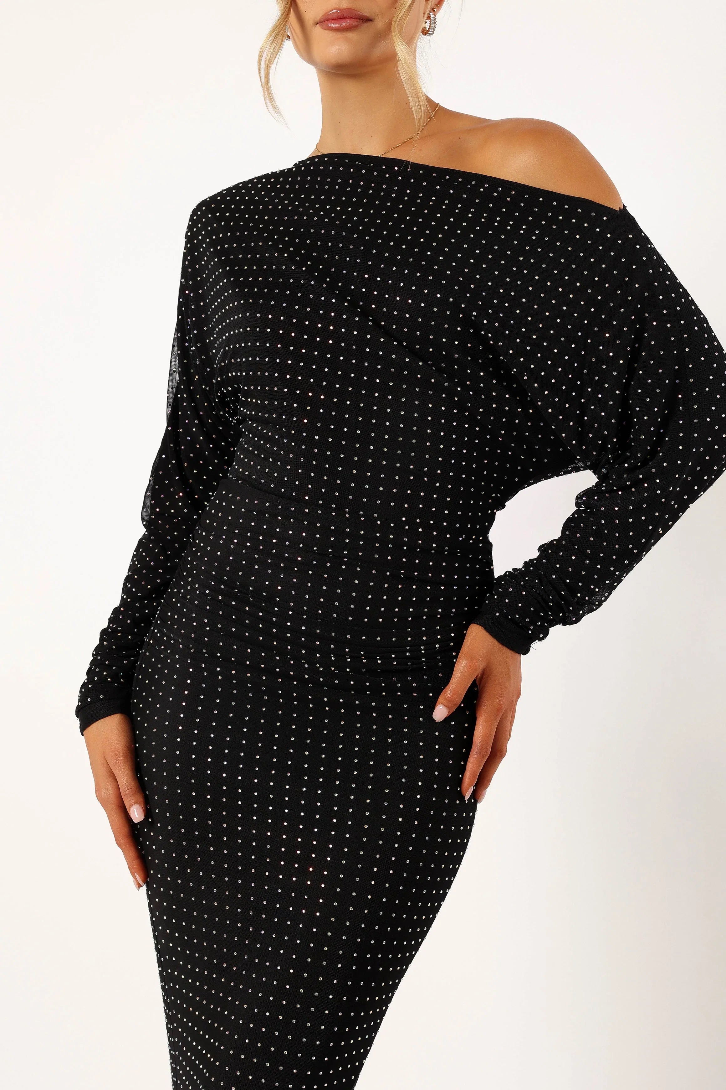 Loeve Long Sleeve Midi Dress Black