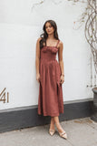 Sofie Midi Dress Brick