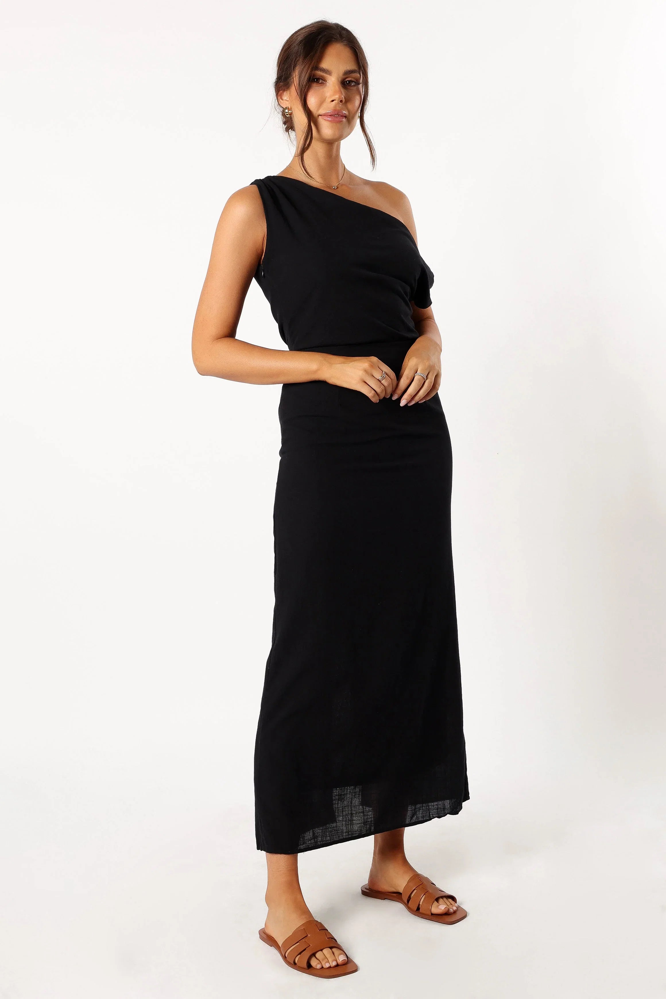 Cosma Off Shoulder Maxi Dress Black