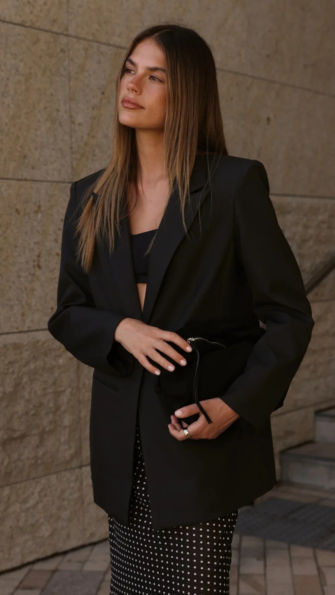 Isa Oversized Blazer Black