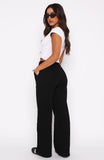 Youd Love It Here Wide Leg Sweatpants Black