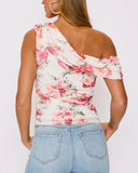 Aurora Floral Asymmetrical Tank