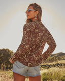 Alira Paisley Button Down Top