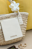 Vivienne Straw Top Handle Bag Cream