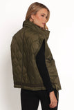 Haven Zip Front Puff Vest Olive