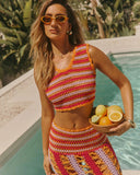 Mirena Crochet Crop Cover Up Top