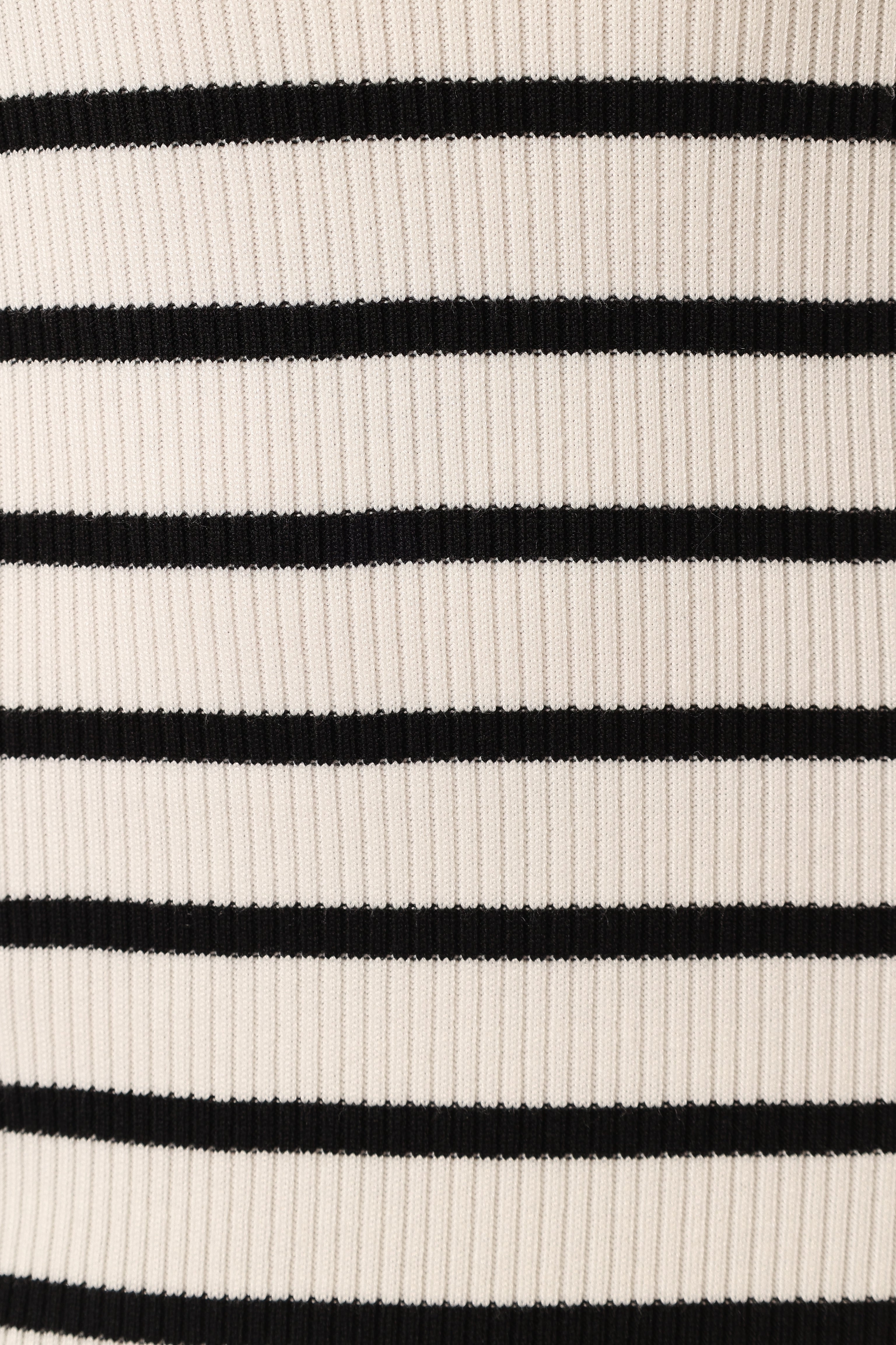 Ashyton Striped Midi Dress White Black