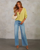 Ellison Stretch Mid Rise Wide Leg Jeans