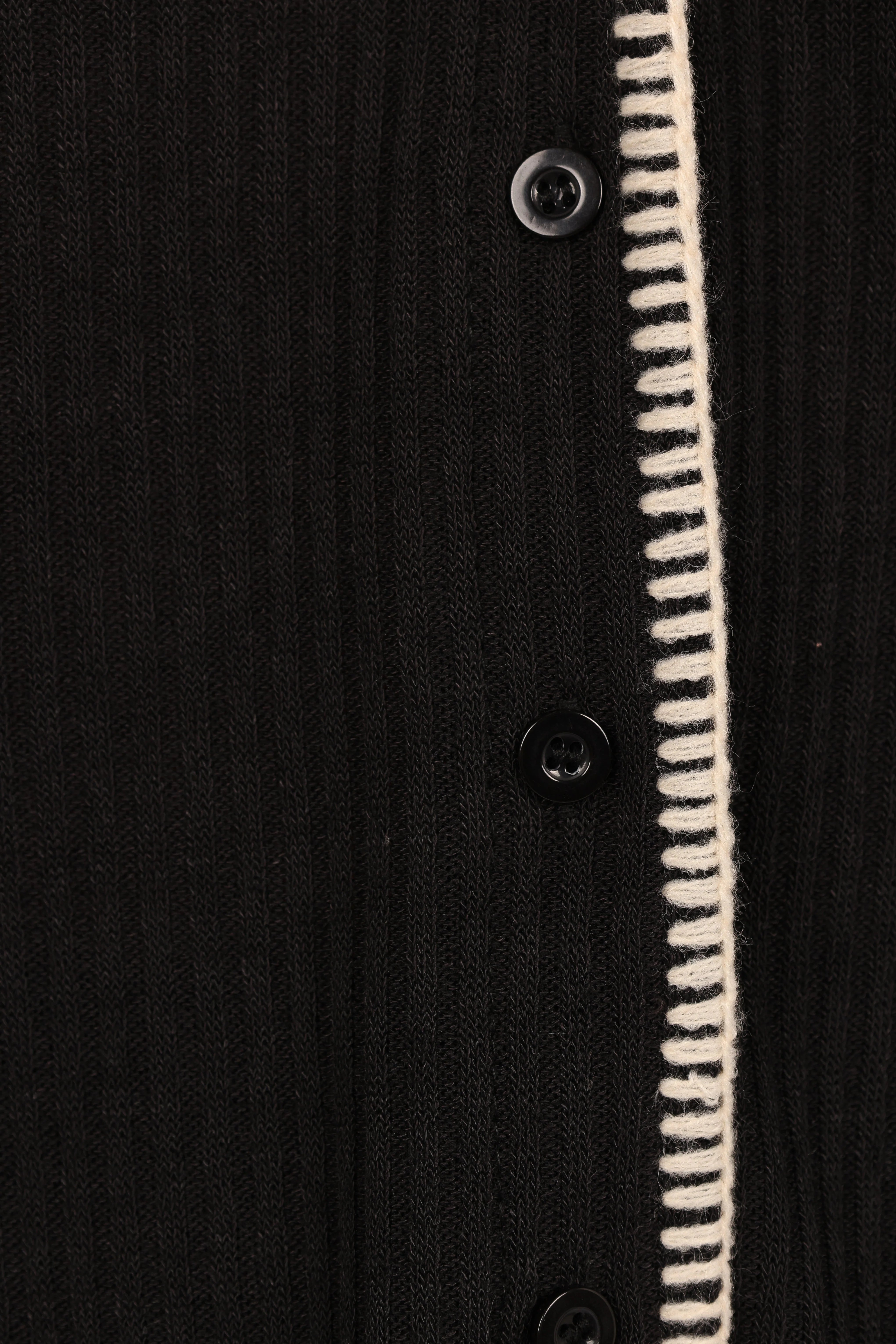 Essen Knit Shirt Set Black Cream