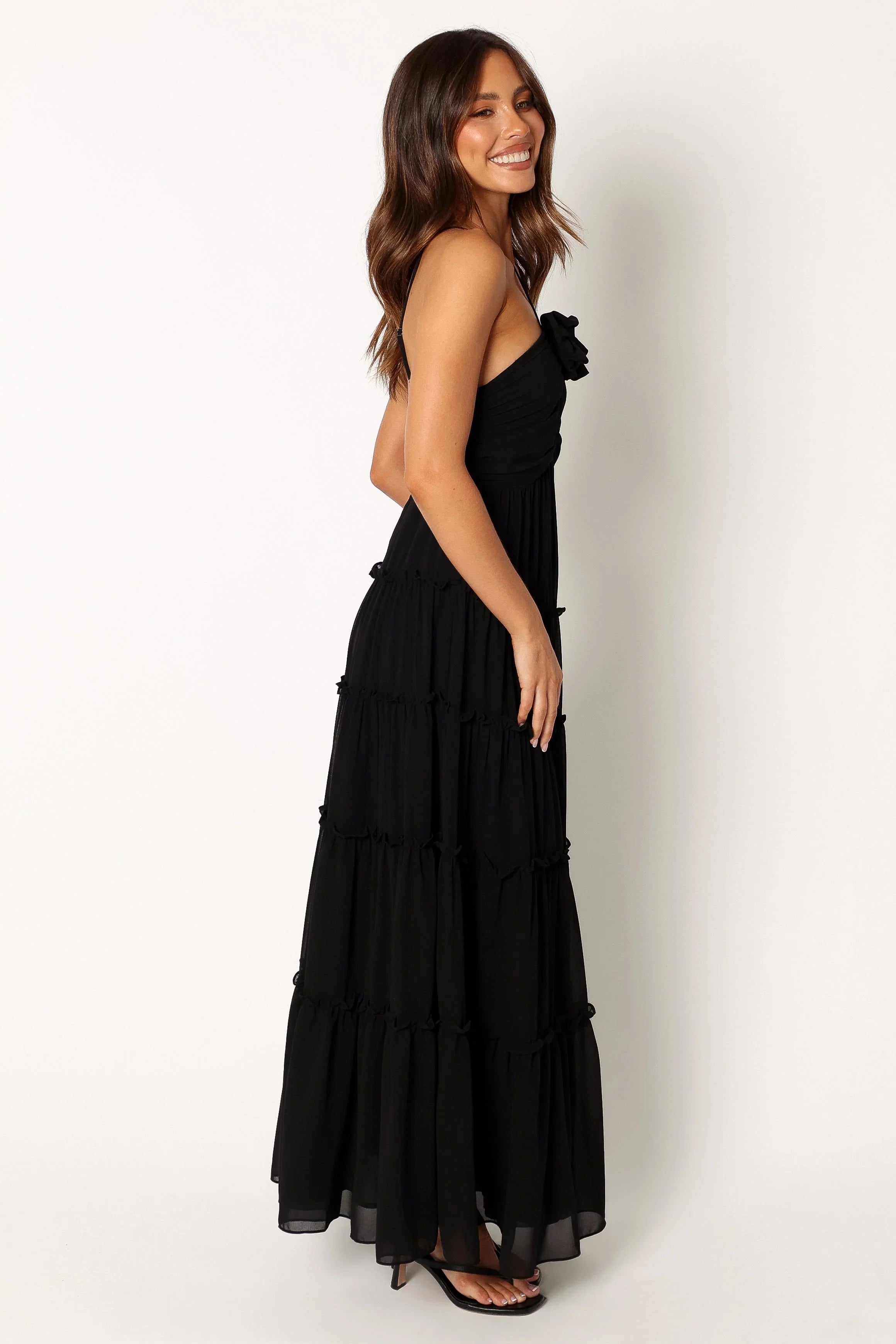 Dottie Halterneck Maxi Dress Black