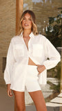 Bianca Oversized Button Up Shirt White
