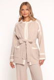 Maloney Tie Front Coatigan Beige