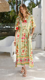 Artia Puff Sleeve Maxi Dress Sunkissed Print