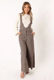 Jackson Jumpsuit Tan Houndstooth