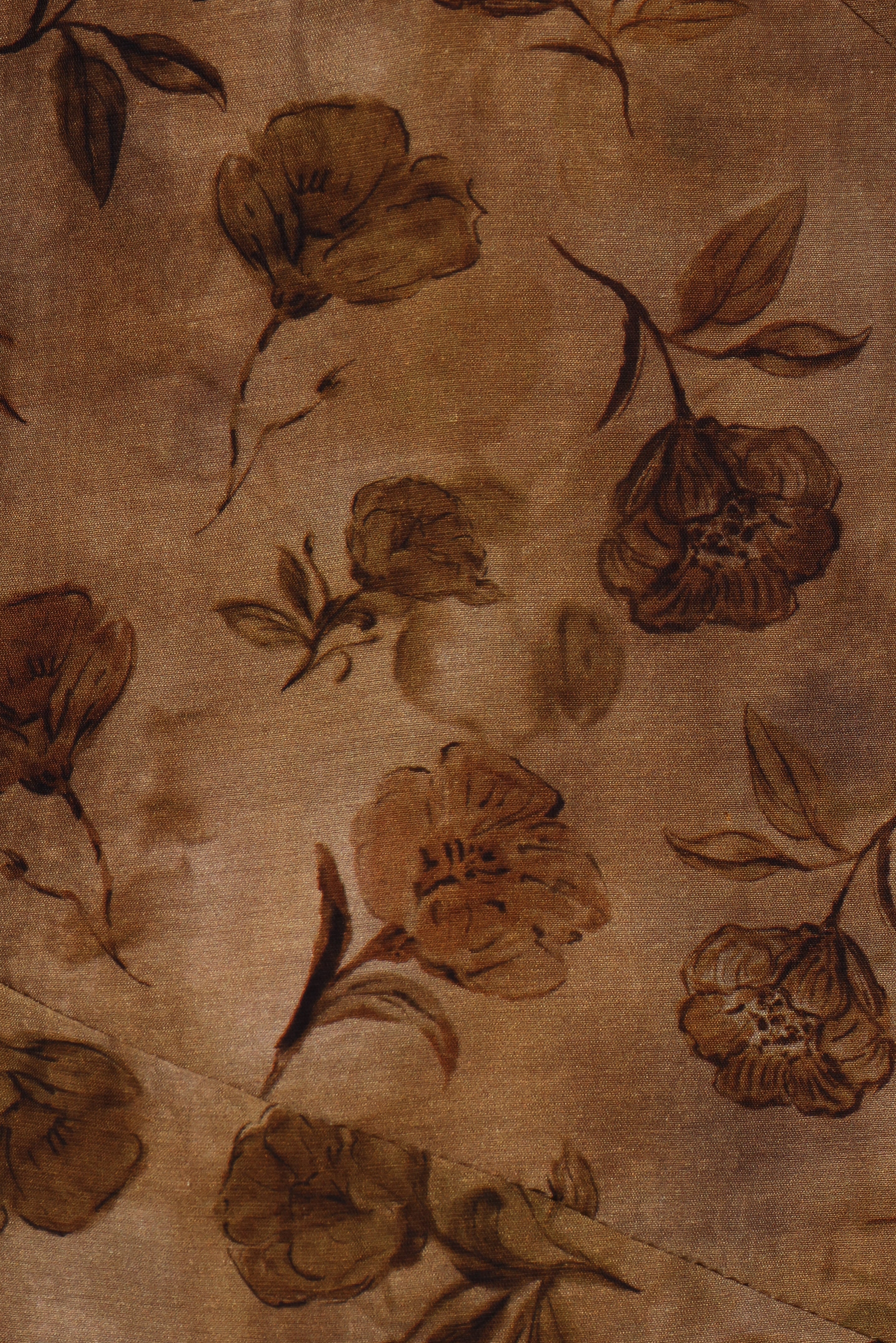 Fia Midi Dress Tan Floral