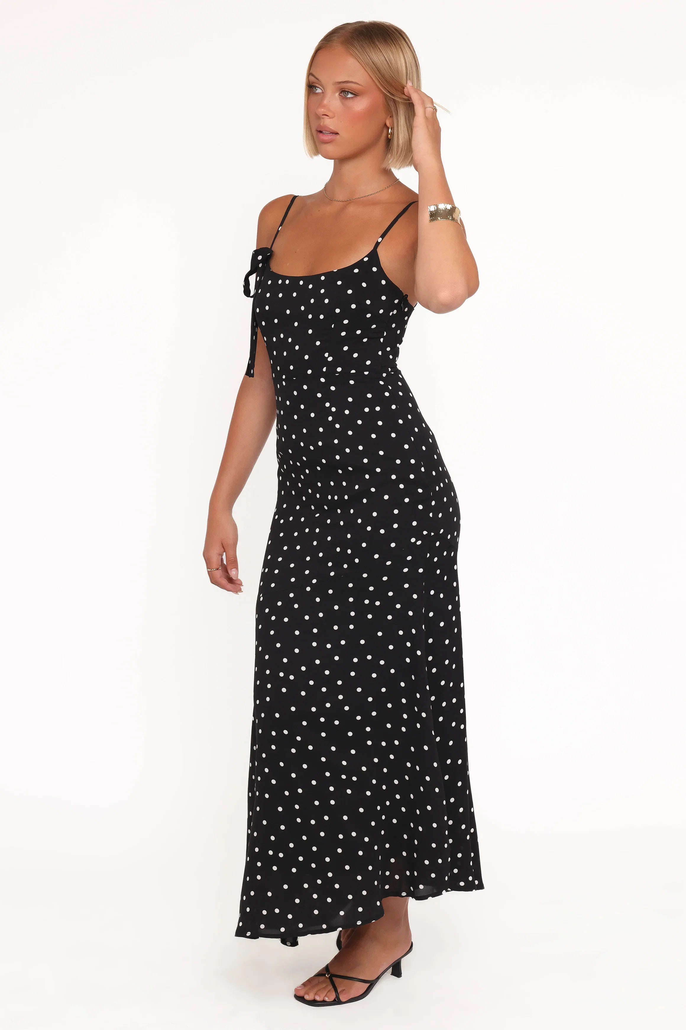 Lexia Midi Dress Black Polka Dot