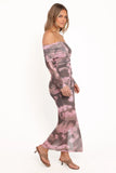 Caelira Skirt Pink Brown Print